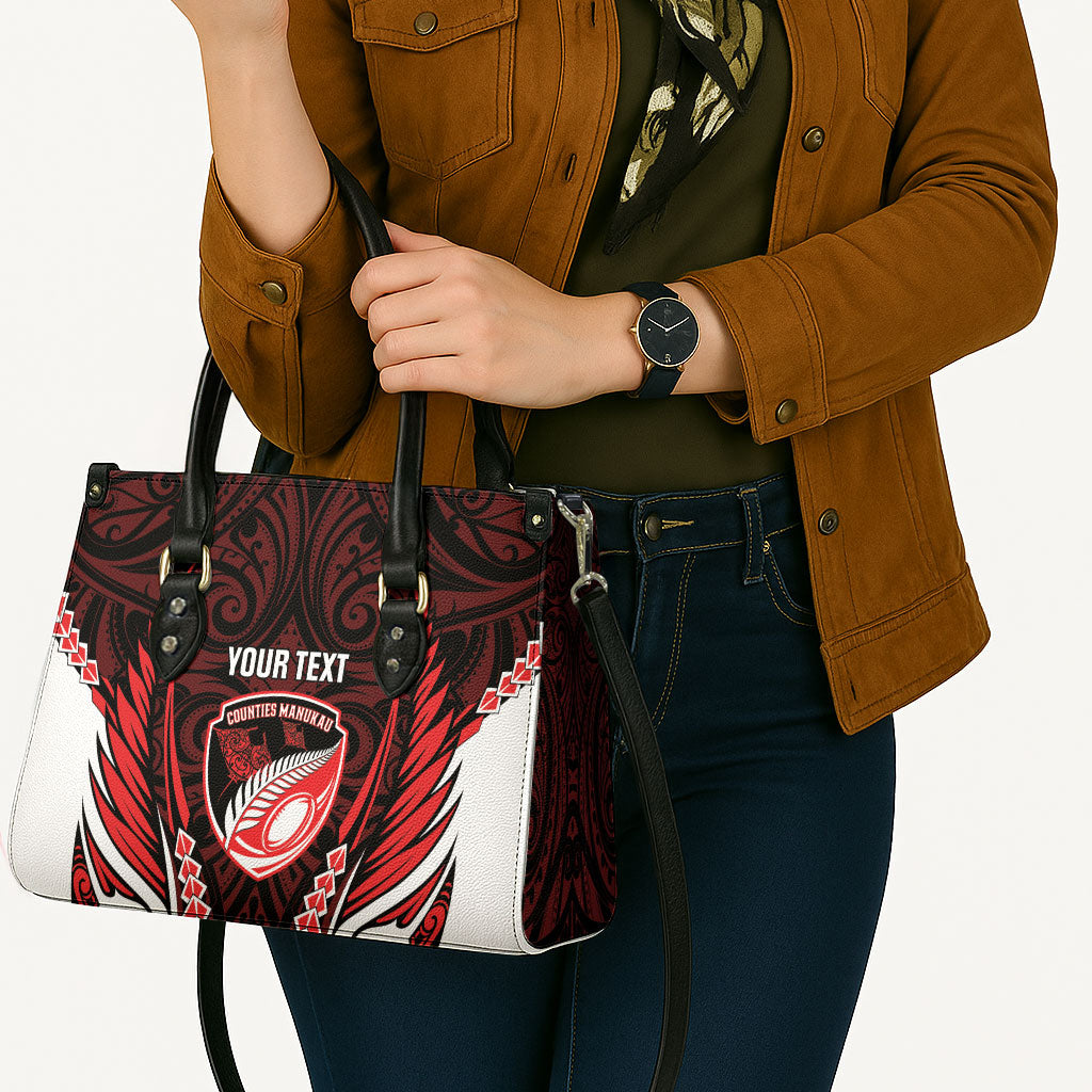 Counties Manukau 2026 Rugby Custom Leather Bag NZ Maori Silver Fern