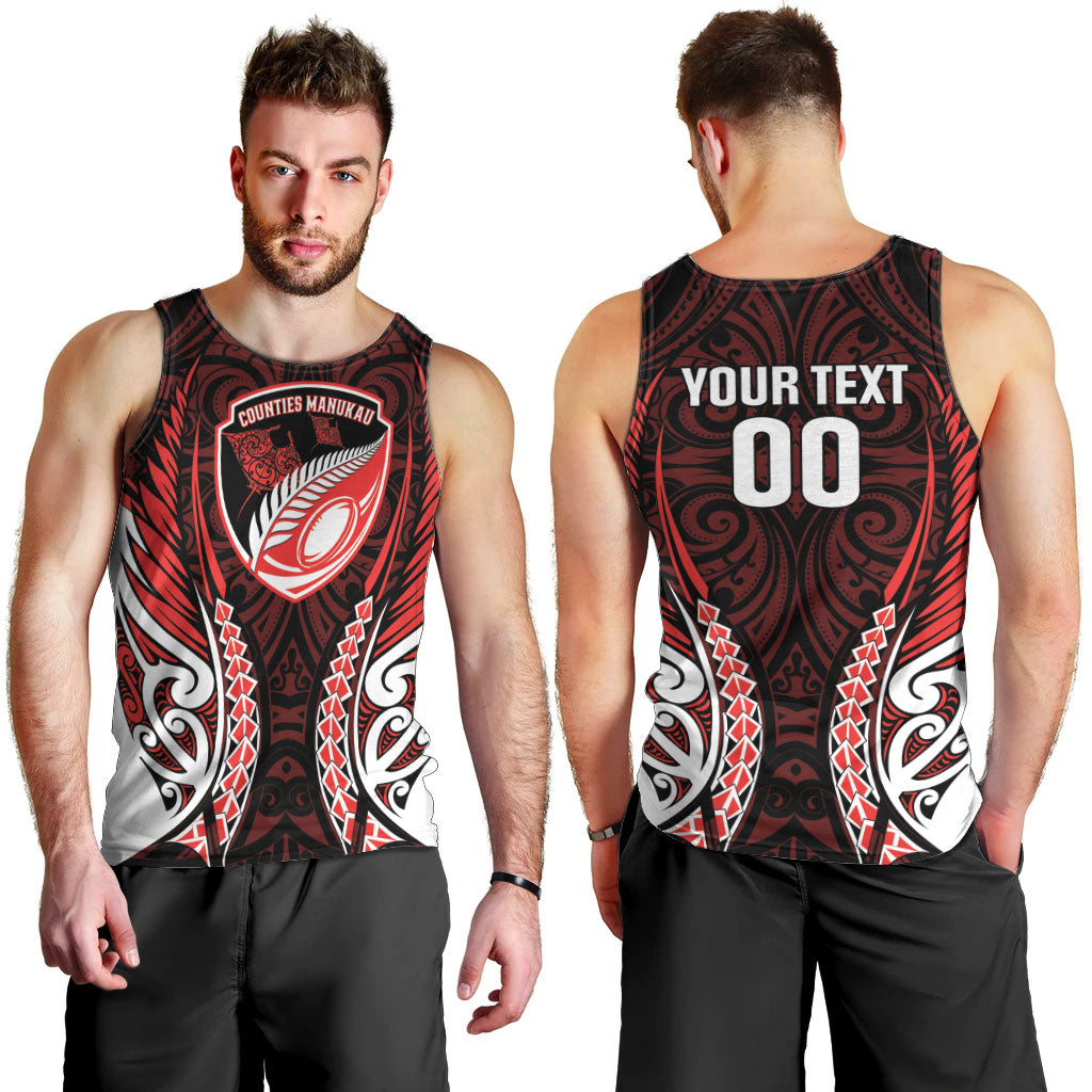 Counties Manukau 2026 Rugby Custom Men Tank Top NZ Maori Silver Fern