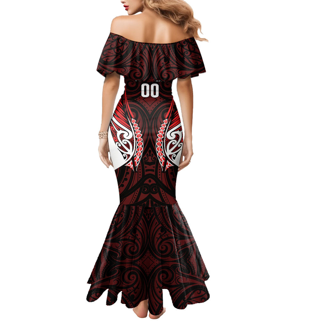 Counties Manukau 2026 Rugby Custom Mermaid Dress NZ Maori Silver Fern
