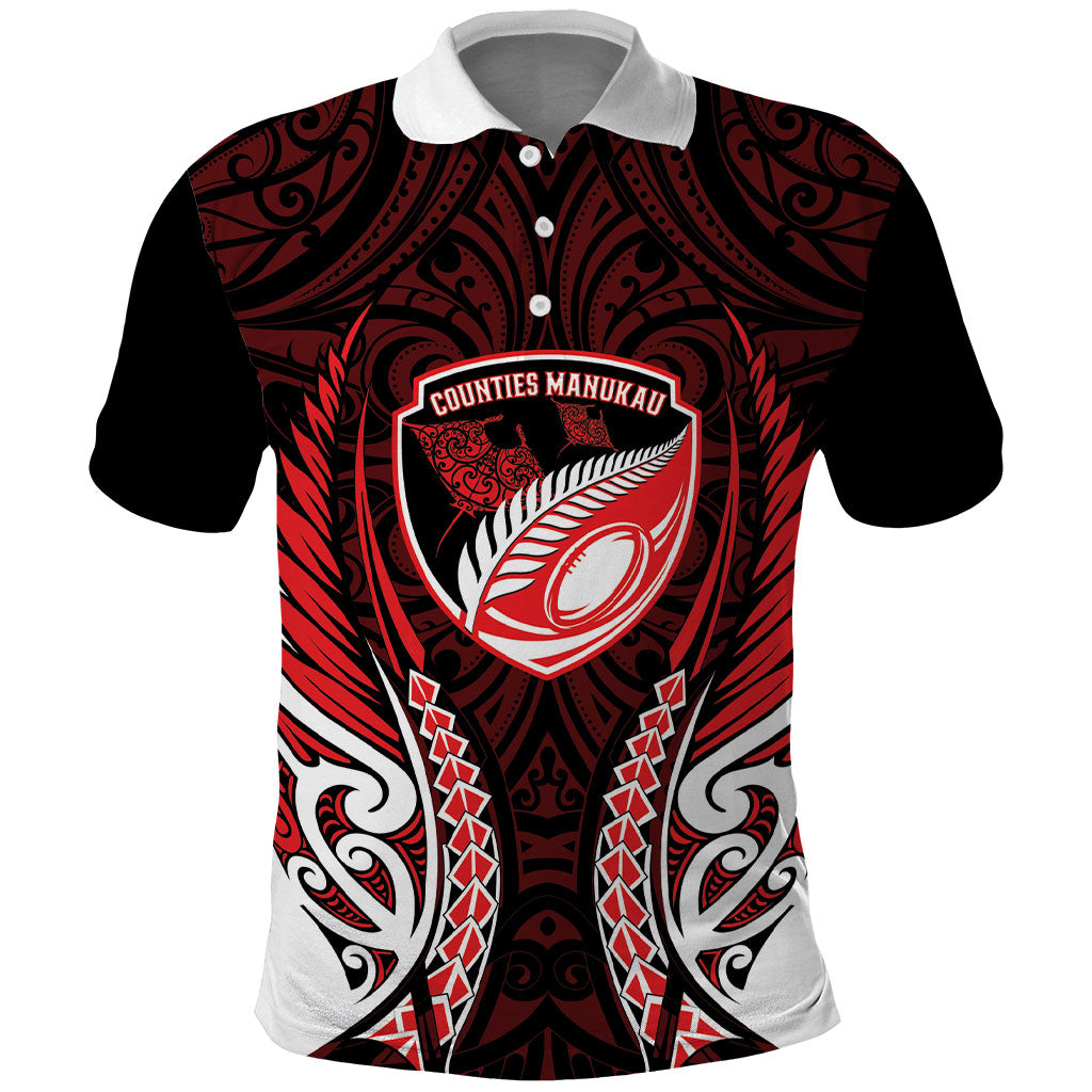 Counties Manukau 2026 Rugby Custom Polo Shirt NZ Maori Silver Fern