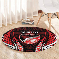 Counties Manukau 2026 Rugby Custom Round Carpet NZ Maori Silver Fern