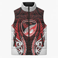 Counties Manukau 2026 Rugby Custom Sleeveless Puffer Jacket NZ Maori Silver Fern