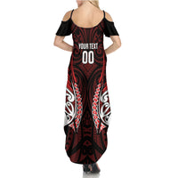 Counties Manukau 2026 Rugby Custom Summer Maxi Dress NZ Maori Silver Fern