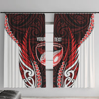 Counties Manukau 2026 Rugby Custom Window Curtain NZ Maori Silver Fern