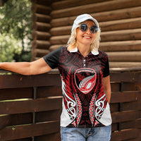 Counties Manukau 2026 Rugby Custom Women Polo Shirt NZ Maori Silver Fern