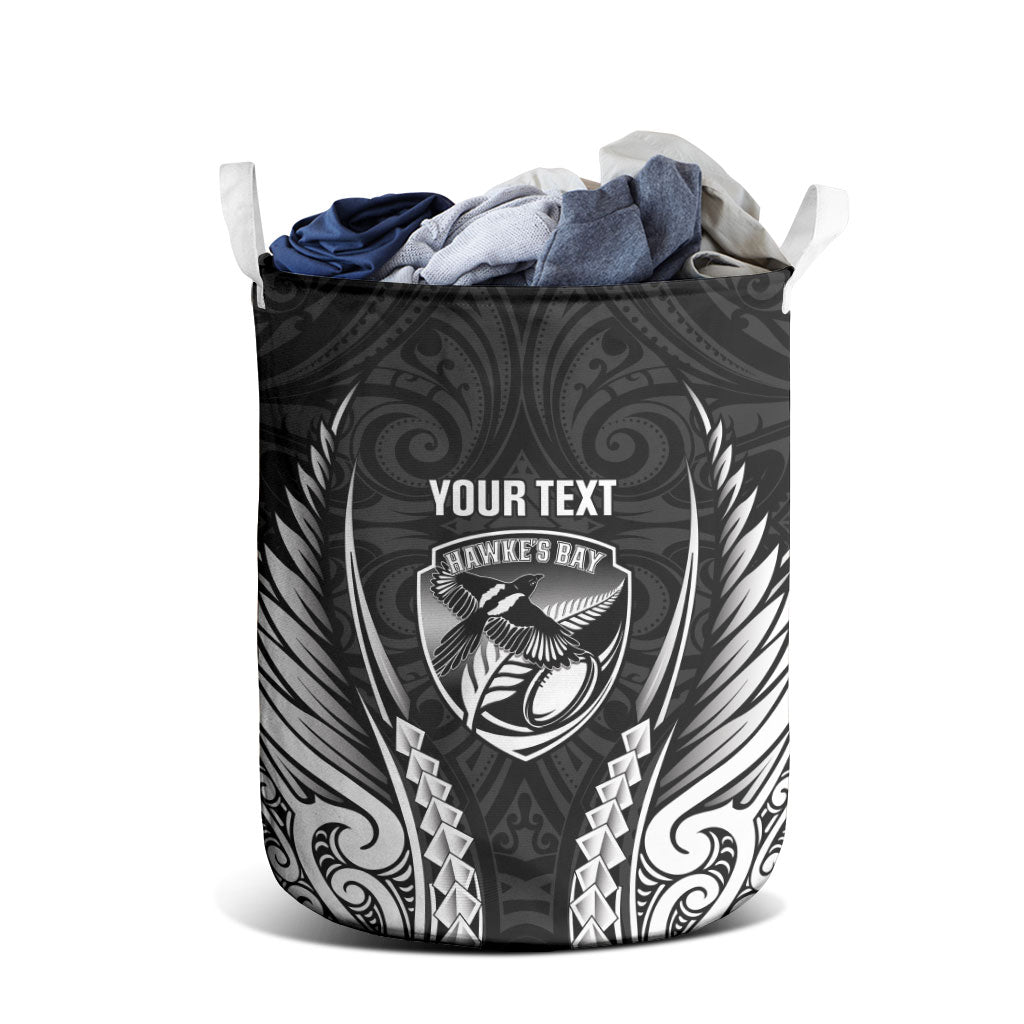 Hawke's Bay 2026 Rugby Custom Laundry Basket NZ Maori Silver Fern