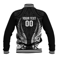 Hawke's Bay 2026 Rugby Custom Baseball Jacket NZ Maori Silver Fern