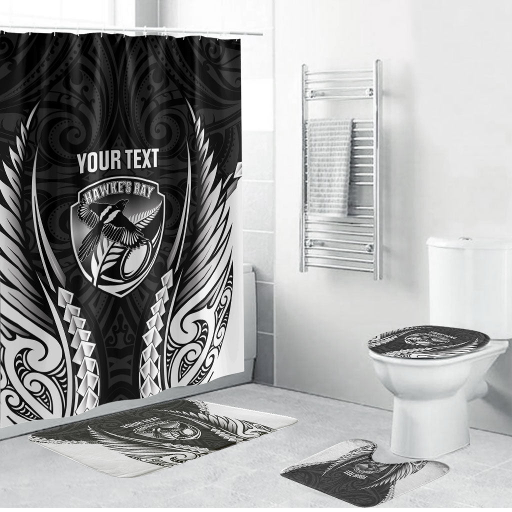 Hawke's Bay 2026 Rugby Custom Bathroom Set NZ Maori Silver Fern