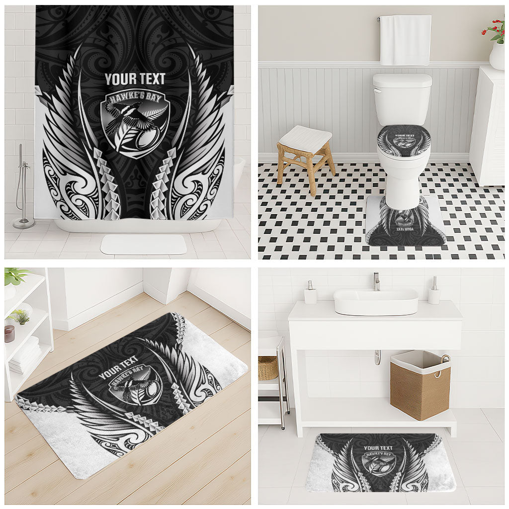 Hawke's Bay 2026 Rugby Custom Bathroom Set NZ Maori Silver Fern