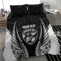 Hawke's Bay 2026 Rugby Custom Bedding Set NZ Maori Silver Fern
