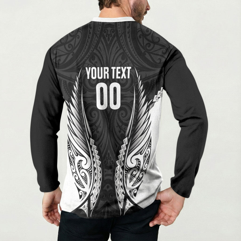 Hawke's Bay 2026 Rugby Custom Button Sweatshirt NZ Maori Silver Fern