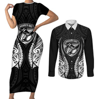 Hawke's Bay 2026 Rugby Custom Couples Matching Short Sleeve Bodycon Dress and Long Sleeve Button Shirt NZ Maori Silver Fern