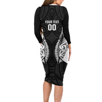 Hawke's Bay 2026 Rugby Custom Family Matching Long Sleeve Bodycon Dress and Hawaiian Shirt NZ Maori Silver Fern