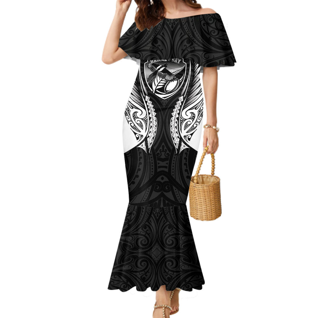Hawke's Bay 2026 Rugby Custom Family Matching Mermaid Dress and Hawaiian Shirt NZ Maori Silver Fern