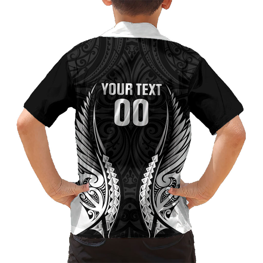 Hawke's Bay 2026 Rugby Custom Family Matching Off Shoulder Short Dress and Hawaiian Shirt NZ Maori Silver Fern