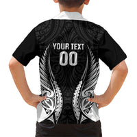 Hawke's Bay 2026 Rugby Custom Family Matching Short Sleeve Bodycon Dress and Hawaiian Shirt NZ Maori Silver Fern