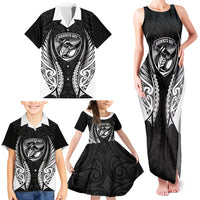 Hawke's Bay 2026 Rugby Custom Family Matching Tank Maxi Dress and Hawaiian Shirt NZ Maori Silver Fern