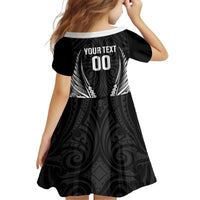 Hawke's Bay 2026 Rugby Custom Kid Short Sleeve Dress NZ Maori Silver Fern