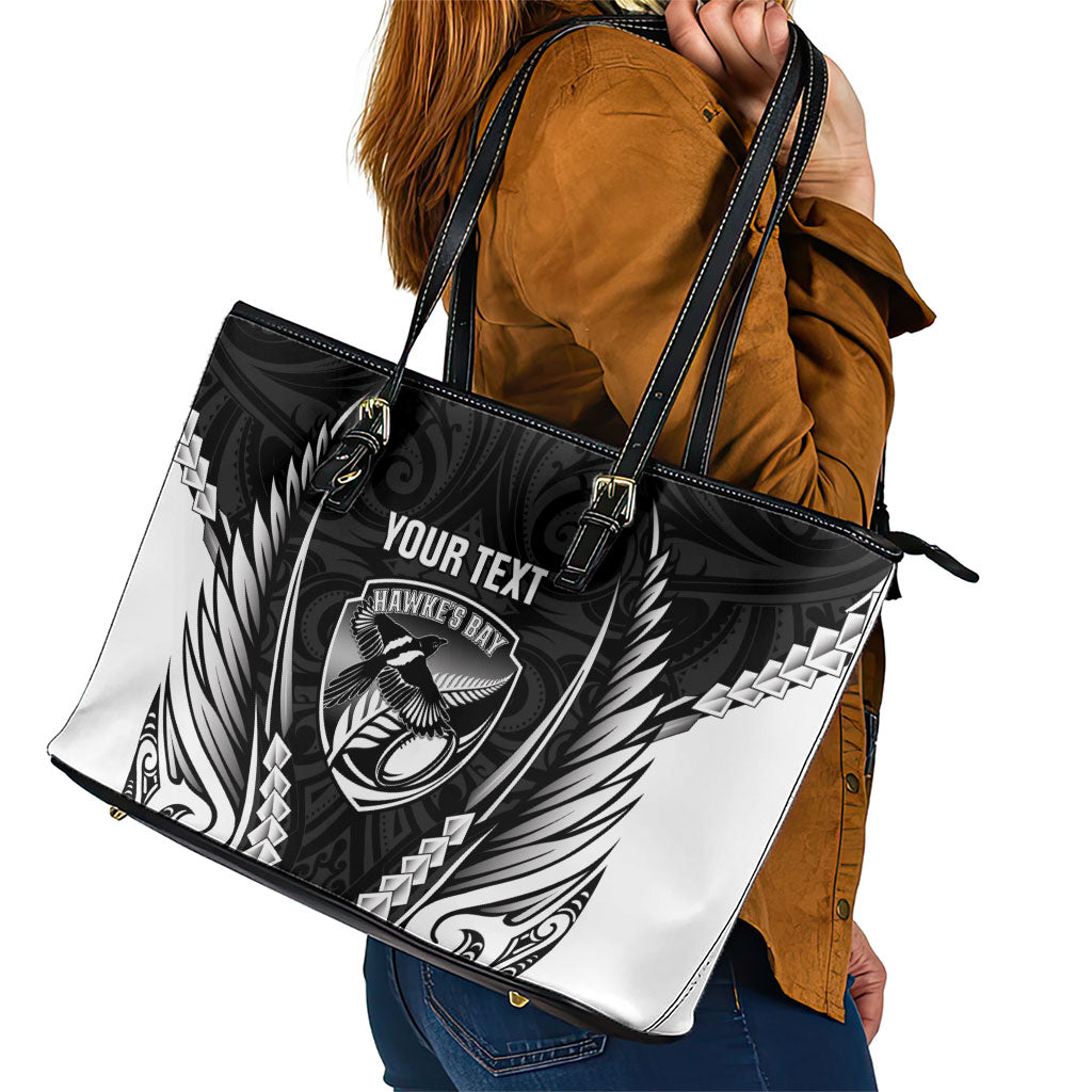 Hawke's Bay 2026 Rugby Custom Leather Tote Bag NZ Maori Silver Fern