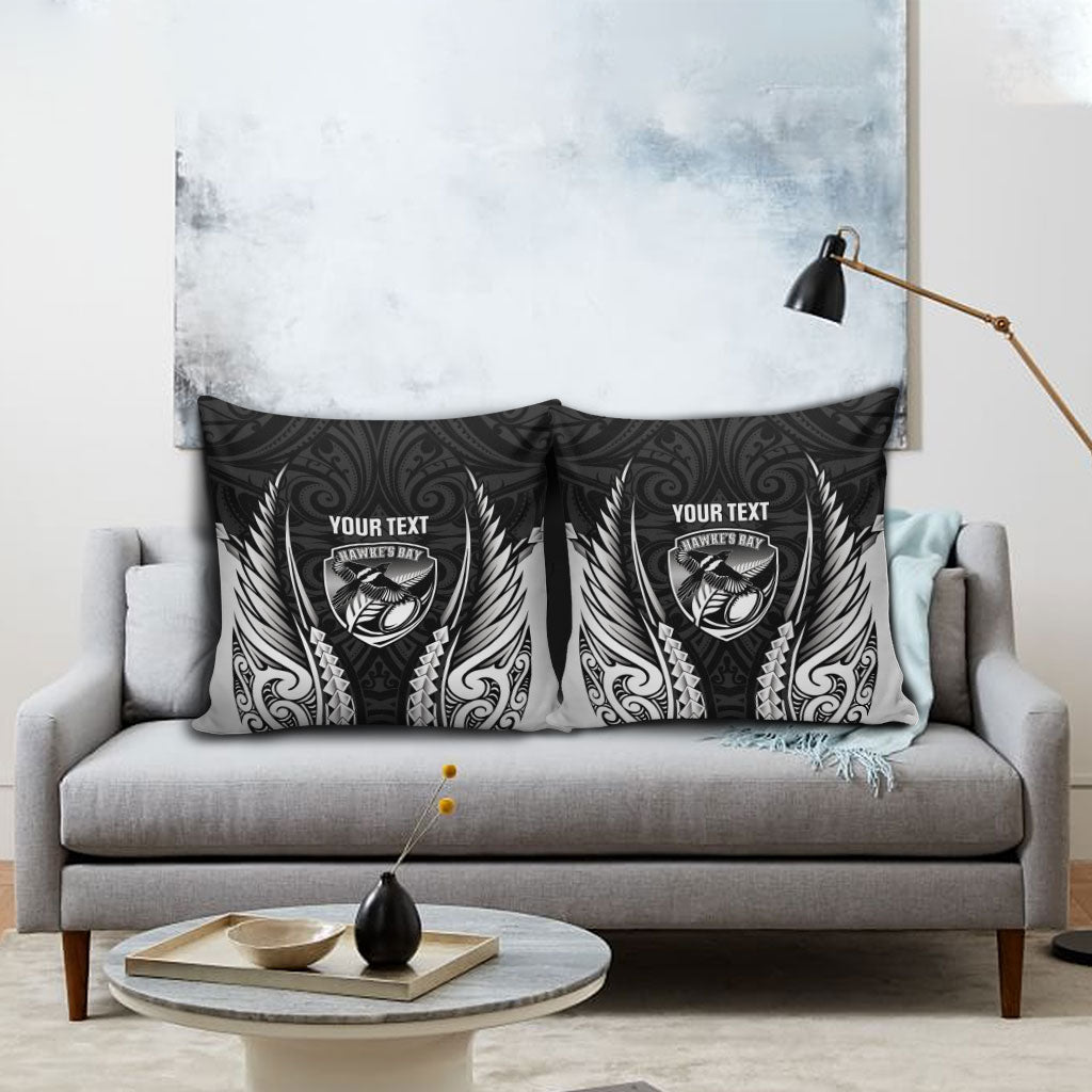 Hawke's Bay 2026 Rugby Custom Pillow Cover NZ Maori Silver Fern