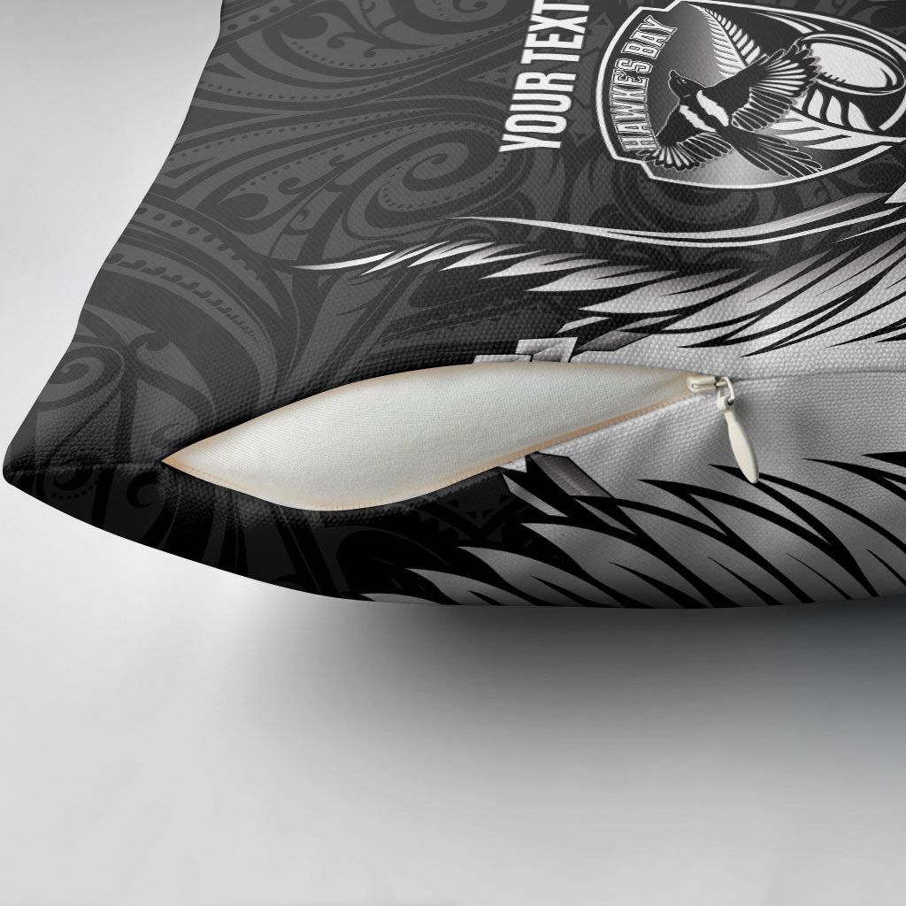 Hawke's Bay 2026 Rugby Custom Pillow Cover NZ Maori Silver Fern