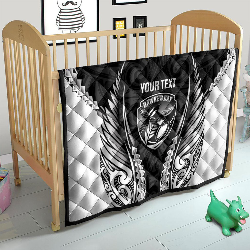 Hawke's Bay 2026 Rugby Custom Quilt NZ Maori Silver Fern