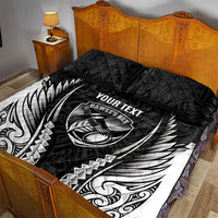 Hawke's Bay 2026 Rugby Custom Quilt Bed Set NZ Maori Silver Fern
