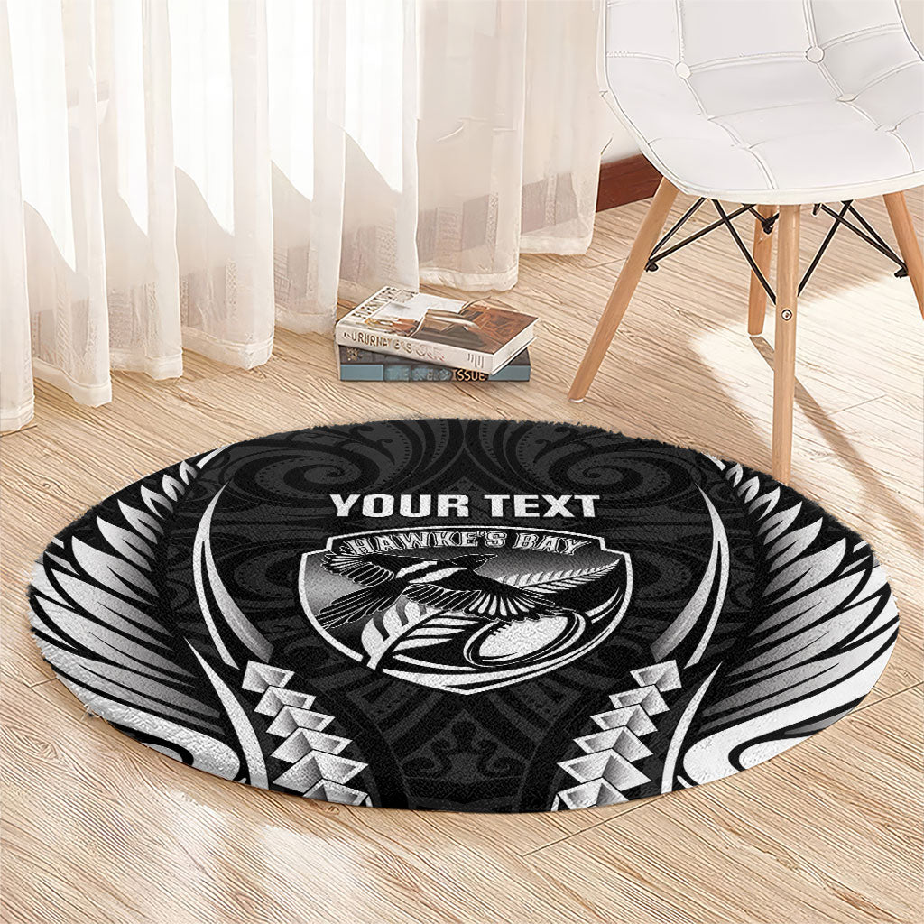 Hawke's Bay 2026 Rugby Custom Round Carpet NZ Maori Silver Fern