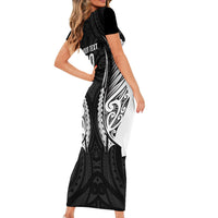 Hawke's Bay 2026 Rugby Custom Short Sleeve Bodycon Dress NZ Maori Silver Fern