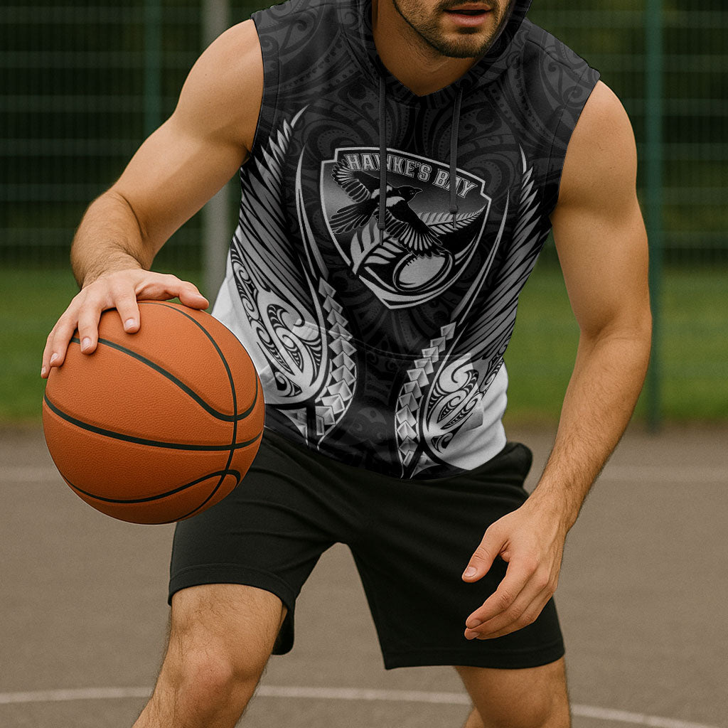 Hawke's Bay 2026 Rugby Custom Sleeveless Hoodie NZ Maori Silver Fern
