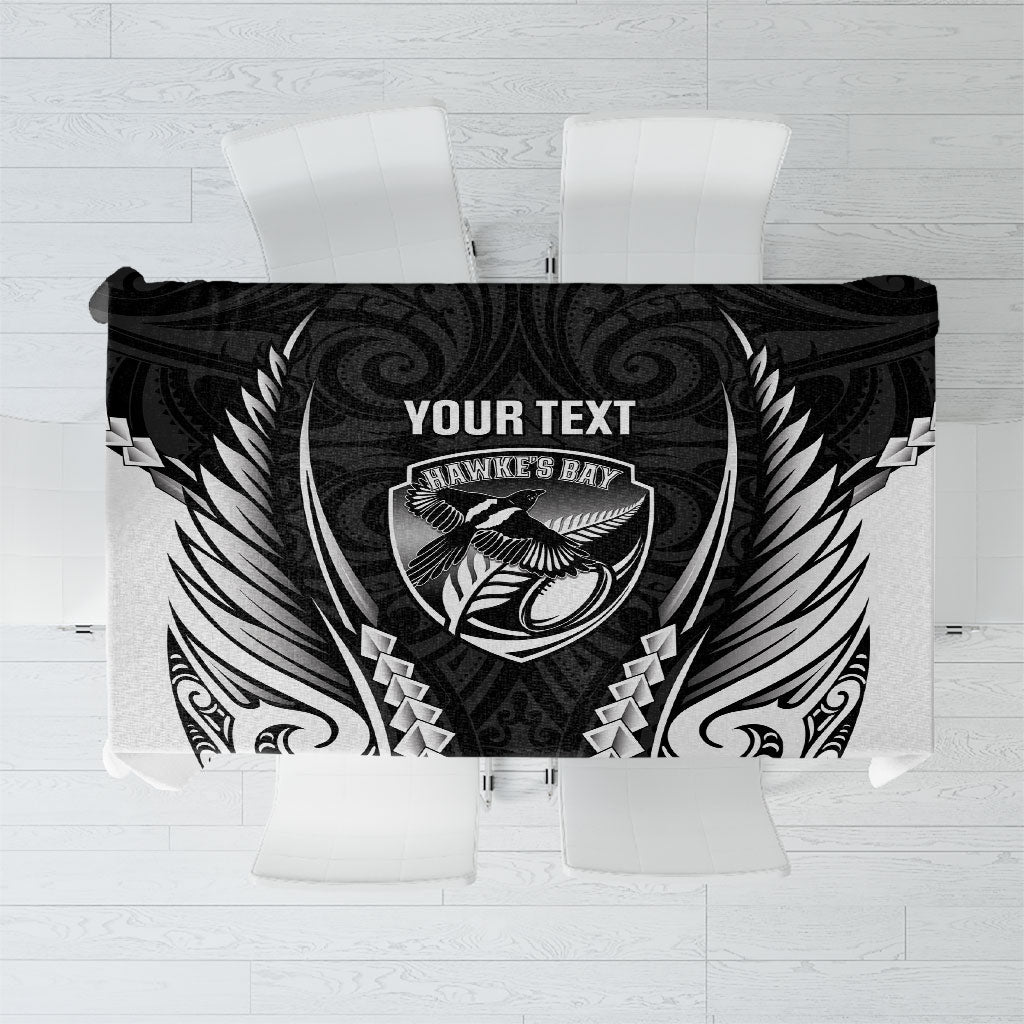 Hawke's Bay 2026 Rugby Custom Tablecloth NZ Maori Silver Fern