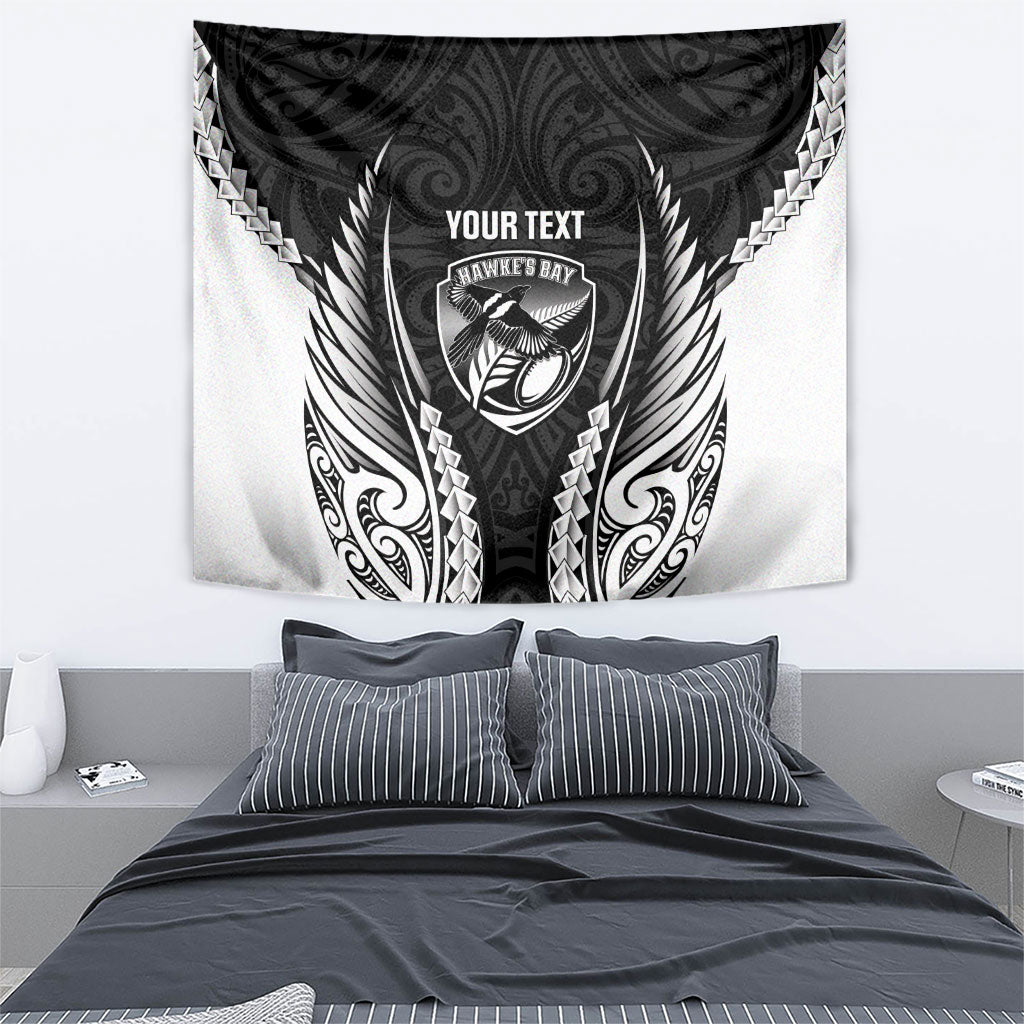 Hawke's Bay 2026 Rugby Custom Tapestry NZ Maori Silver Fern