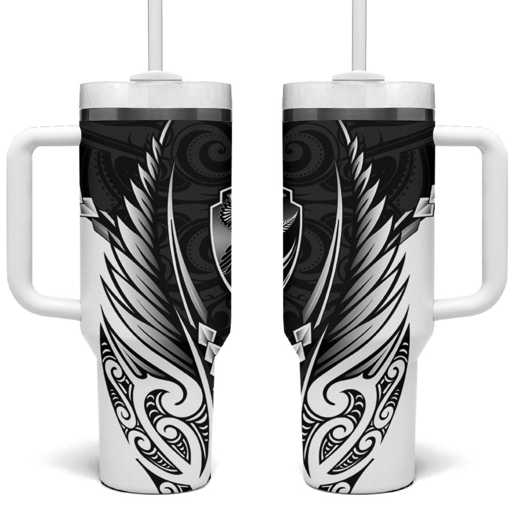 Hawke's Bay 2026 Rugby Custom Tumbler With Handle NZ Maori Silver Fern
