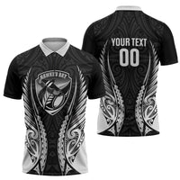 Hawke's Bay 2026 Rugby Custom Zipper Polo Shirt NZ Maori Silver Fern