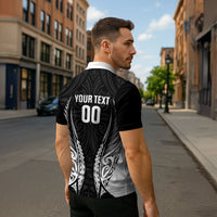 Hawke's Bay 2026 Rugby Custom Zipper Polo Shirt NZ Maori Silver Fern