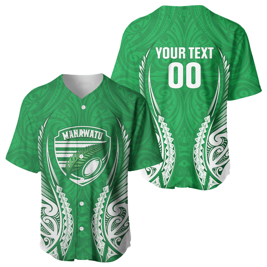 Manawatu 2026 Rugby Custom Baseball Jersey NZ Maori Silver Fern