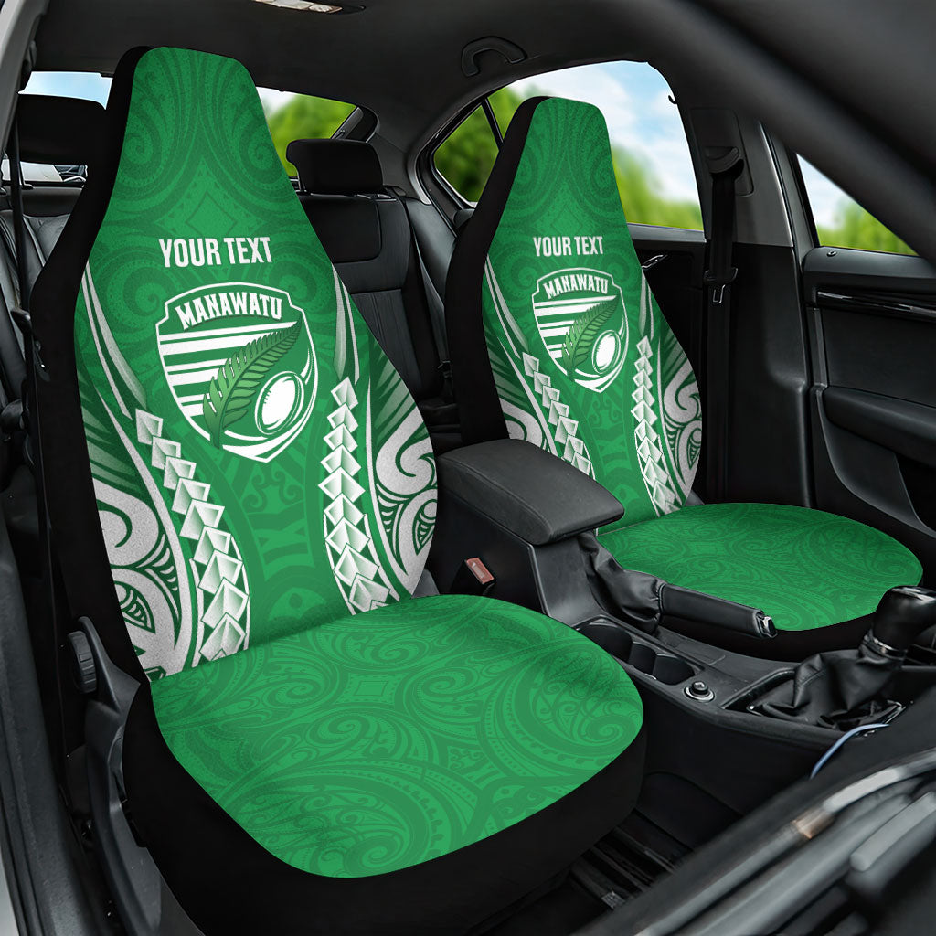 Manawatu 2026 Rugby Custom Car Seat Cover NZ Maori Silver Fern