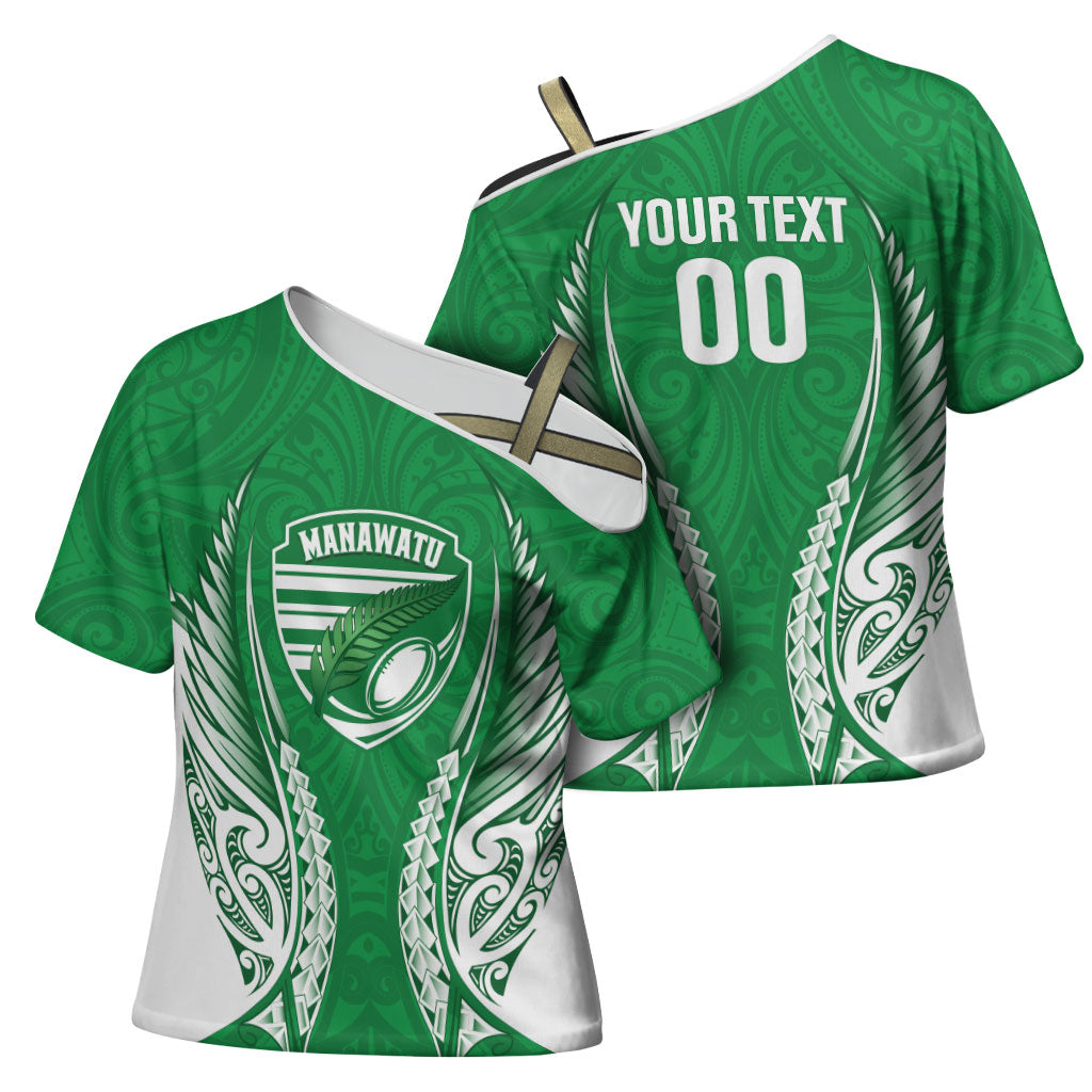 Manawatu 2026 Rugby Custom Cross Shoulder Shirt NZ Maori Silver Fern