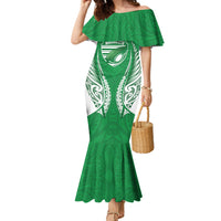 Manawatu 2026 Rugby Custom Family Matching Mermaid Dress and Hawaiian Shirt NZ Maori Silver Fern