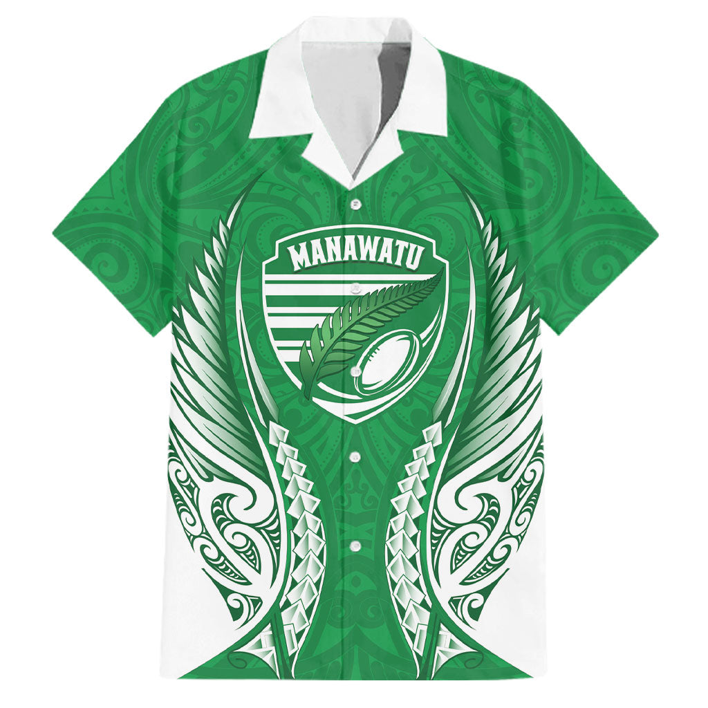 Manawatu 2026 Rugby Custom Family Matching Puletasi and Hawaiian Shirt NZ Maori Silver Fern