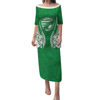 Manawatu 2026 Rugby Custom Family Matching Puletasi and Hawaiian Shirt NZ Maori Silver Fern