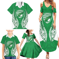 Manawatu 2026 Rugby Custom Family Matching Summer Maxi Dress and Hawaiian Shirt NZ Maori Silver Fern