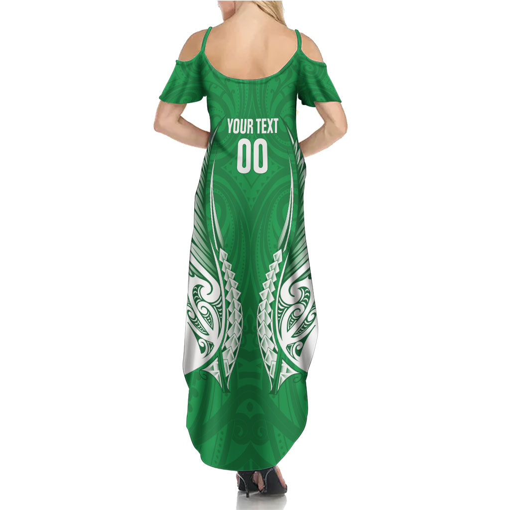 Manawatu 2026 Rugby Custom Family Matching Summer Maxi Dress and Hawaiian Shirt NZ Maori Silver Fern
