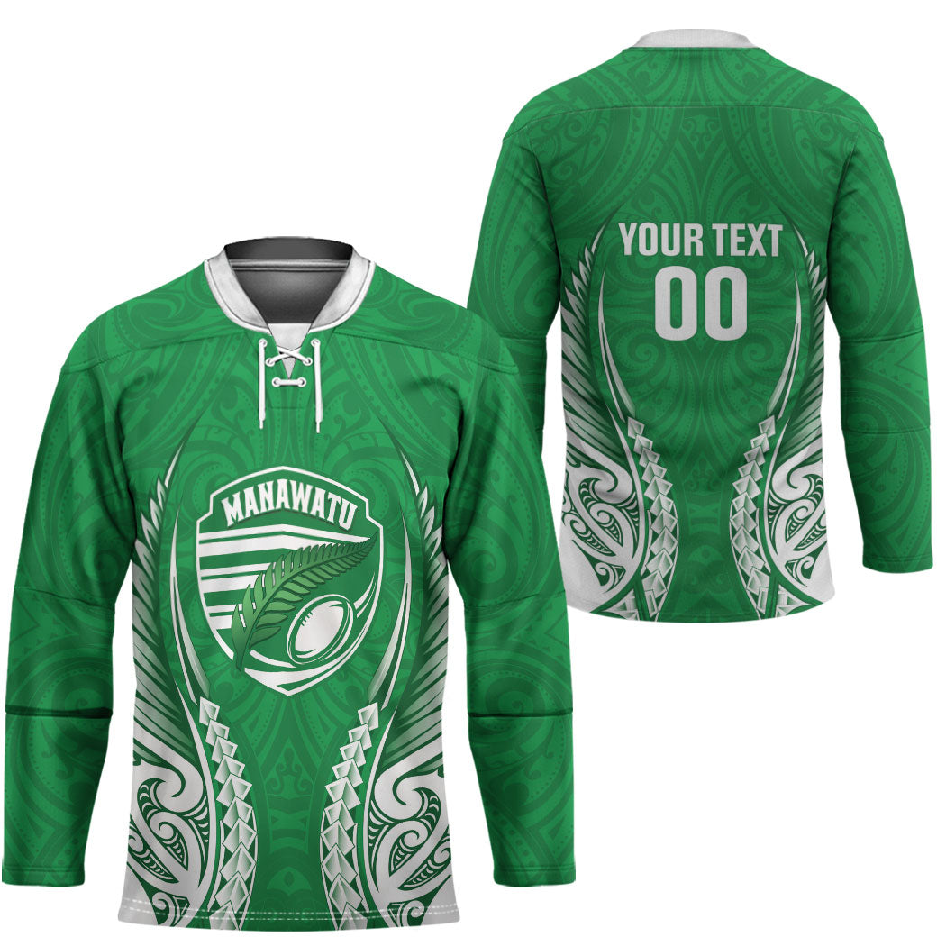 Manawatu 2026 Rugby Custom Hockey Jersey NZ Maori Silver Fern