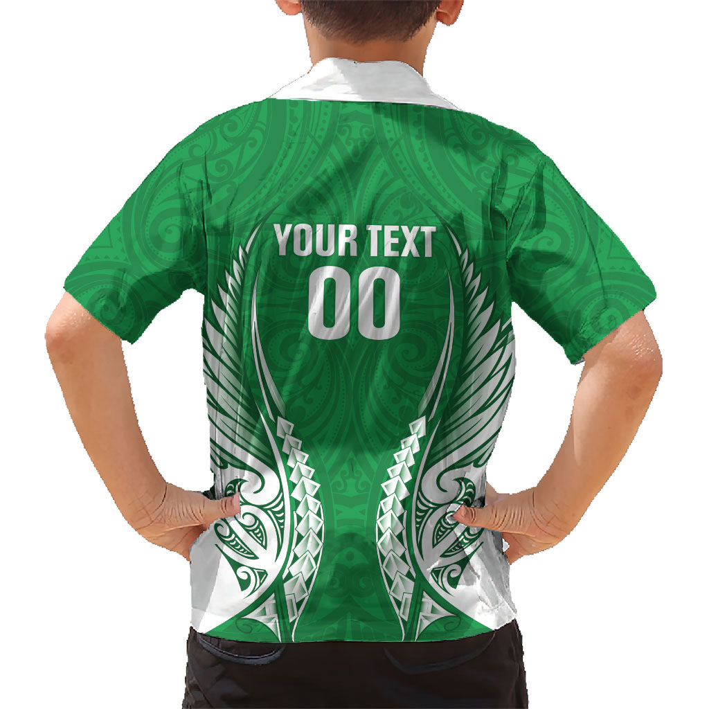 Manawatu 2026 Rugby Custom Kid Hawaiian Shirt NZ Maori Silver Fern