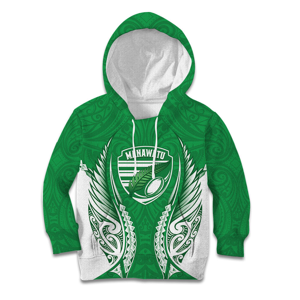 Manawatu 2026 Rugby Custom Kid Hoodie NZ Maori Silver Fern
