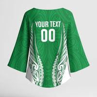 Manawatu 2026 Rugby Custom Kimono Sleeve Blouse NZ Maori Silver Fern