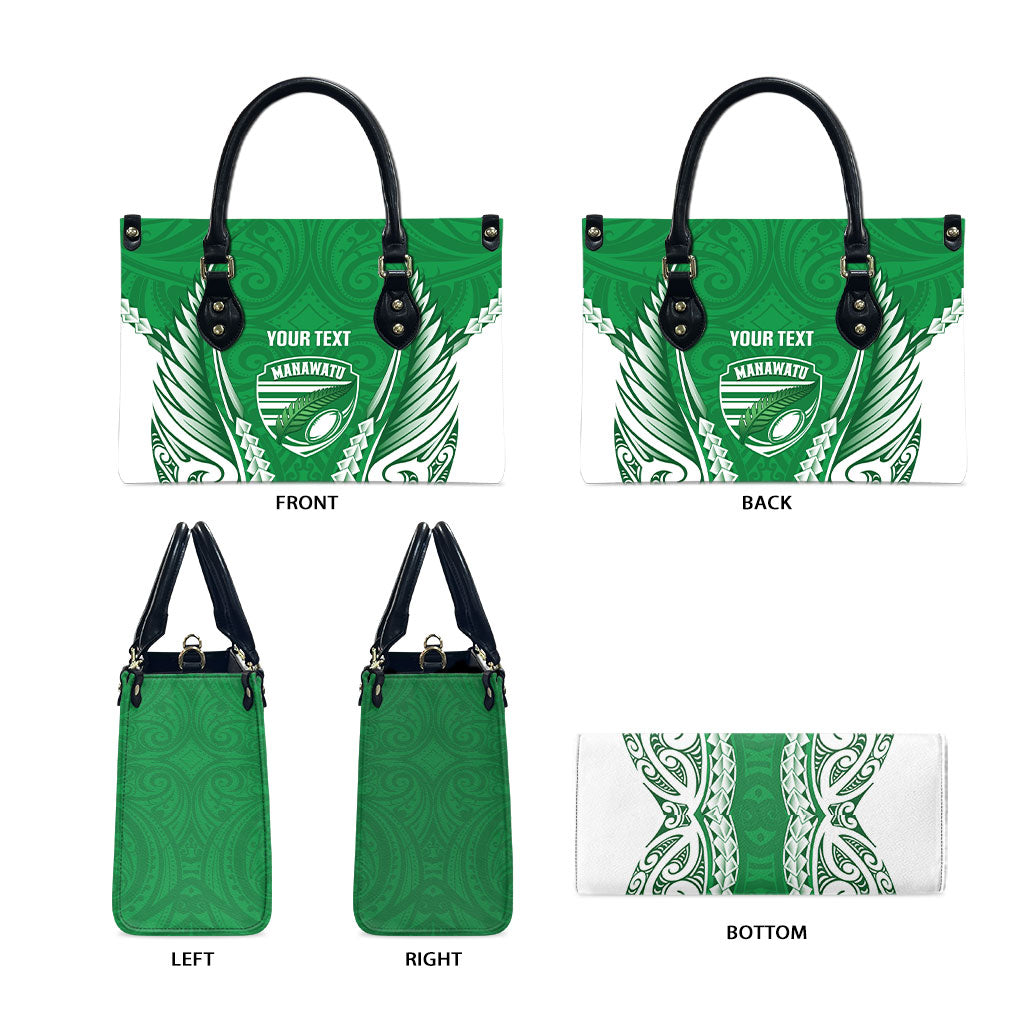 Manawatu 2026 Rugby Custom Leather Bag NZ Maori Silver Fern