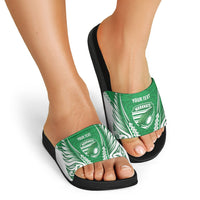 Manawatu 2026 Rugby Custom Slide Sandals NZ Maori Silver Fern