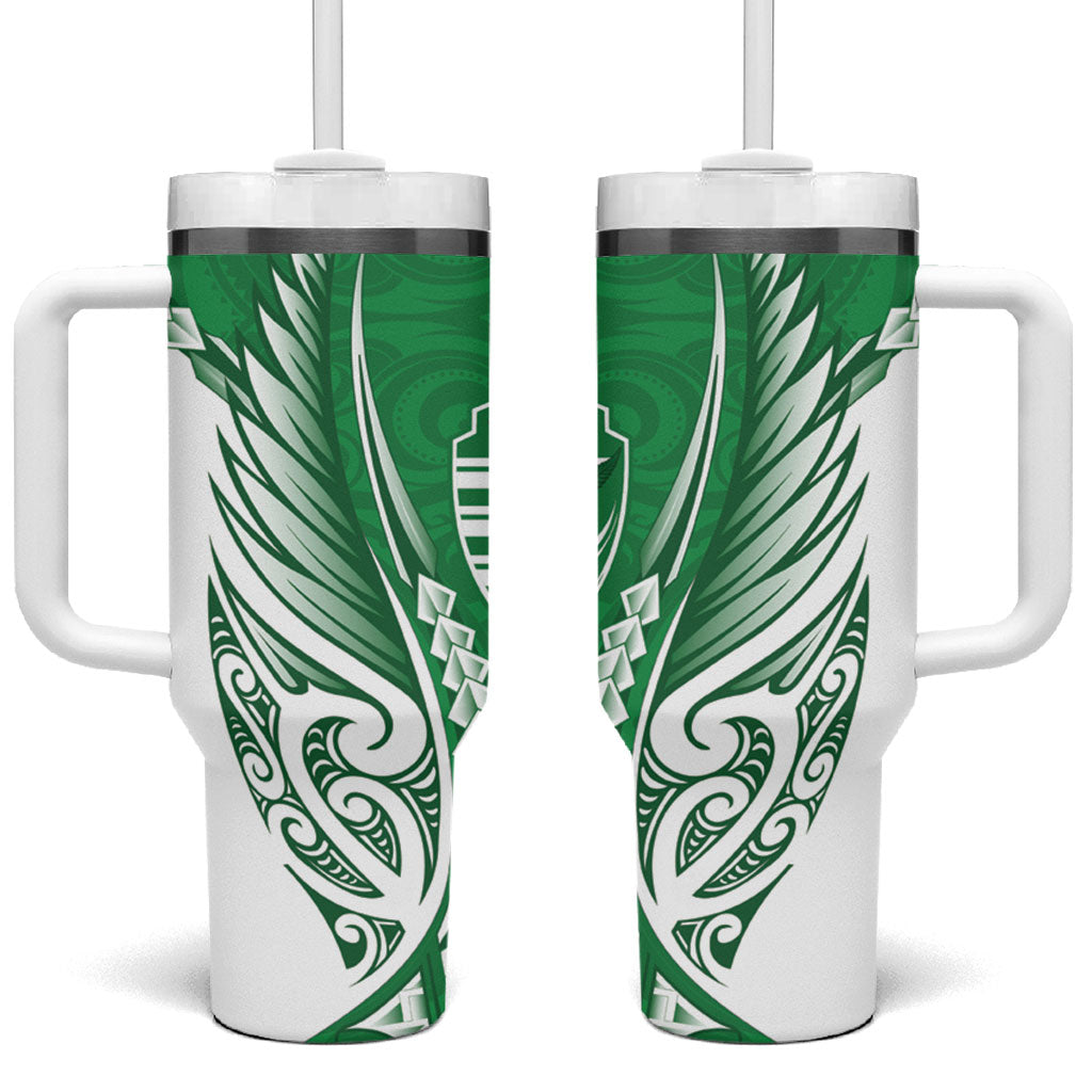 Manawatu 2026 Rugby Custom Tumbler With Handle NZ Maori Silver Fern